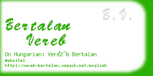 bertalan vereb business card